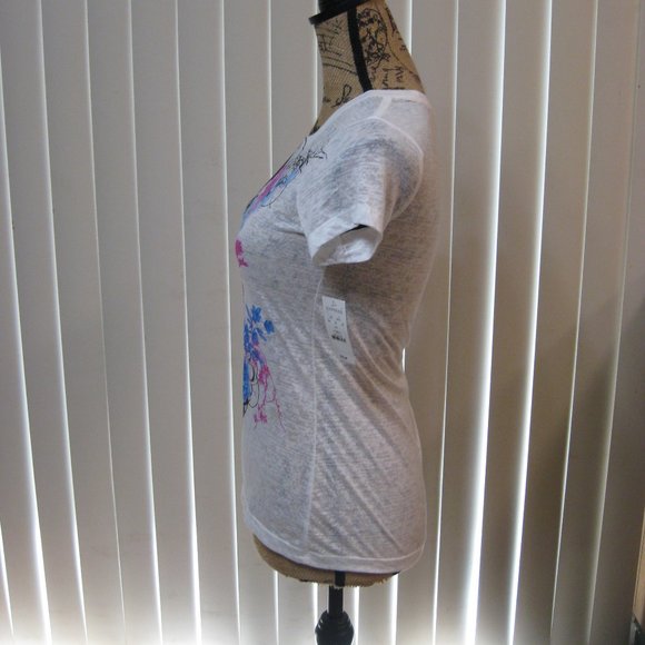 NWT Express white graphic tee t shirt top XS extra small - Picture 3 of 5
